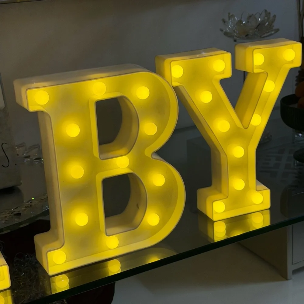 Illuminated BABY Marquee LED Light Sign for Parties, baby shower.
